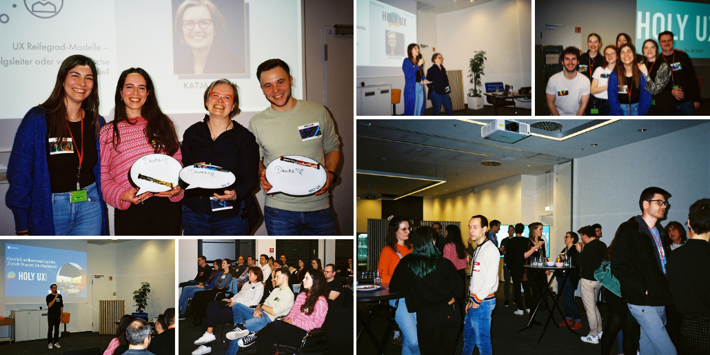 Fotocollage des HOLY UX Meetups Köln im März 2024