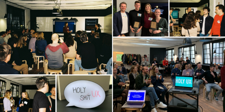 Fotocollage des HOLY UX Meetups Hamburg im April 2024